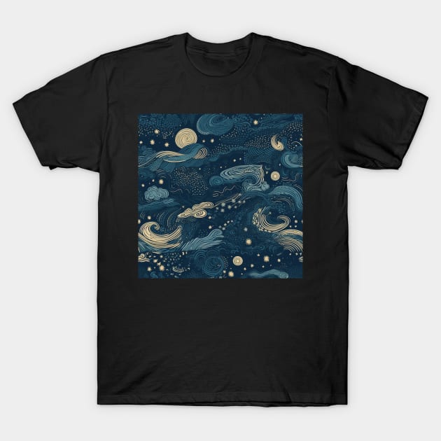Elevate Your Wardrobe to Stellar Heights: Experience the Allure of Our 'Starry Night' Design! T-Shirt by PixelPusherArt